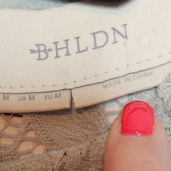 BHLDN Anthropologie Lace Short Sleeve Crop Top - Picture 7 of 9